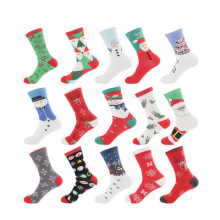 Calcetines de calcetines navideños calcetines de algodón de algodón de algodón de algodón estampados festivos estampados de decoración de regalos de Navidad suministros